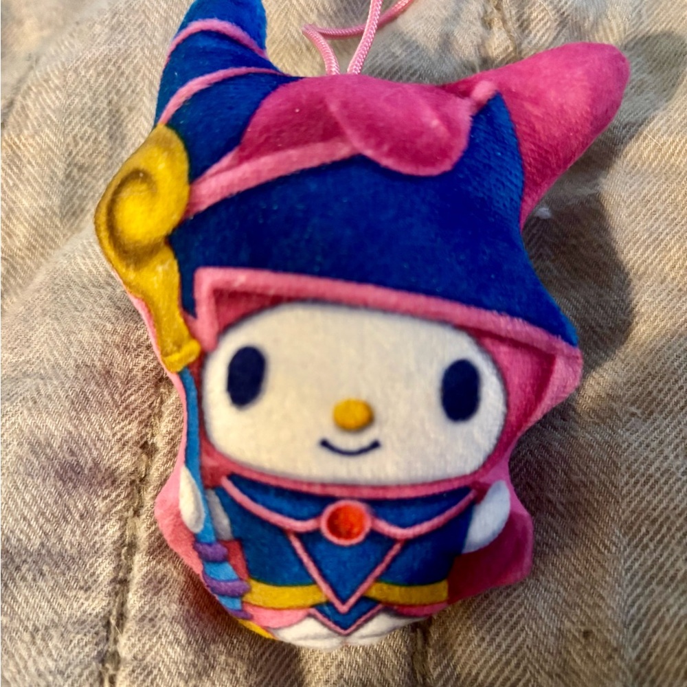 Hello Kitty Plush Toy in Pink and Blue Outfit